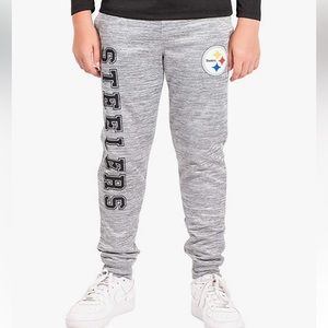 NFL Team Apparel Pittsburgh Steelers Boys' Fleece Jogger Sweatpants Size 10/12